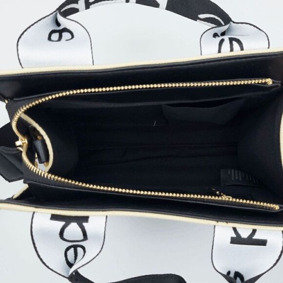 Bebe Hana Canvas Top Handle Crossbody Beige - Picture 2 of 5